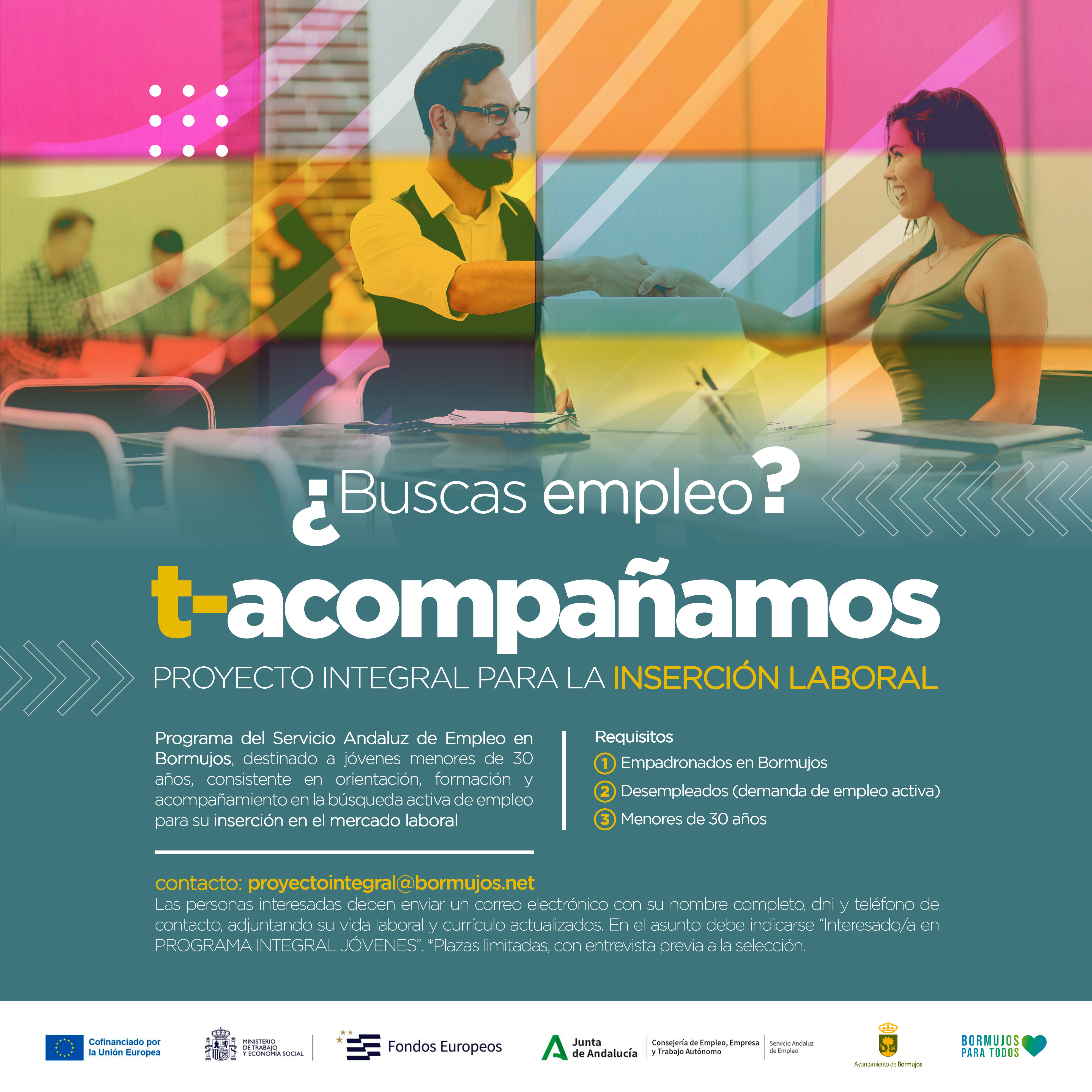 T-ACOMPAÑAMOSvf   cartel publicidad jóvenes